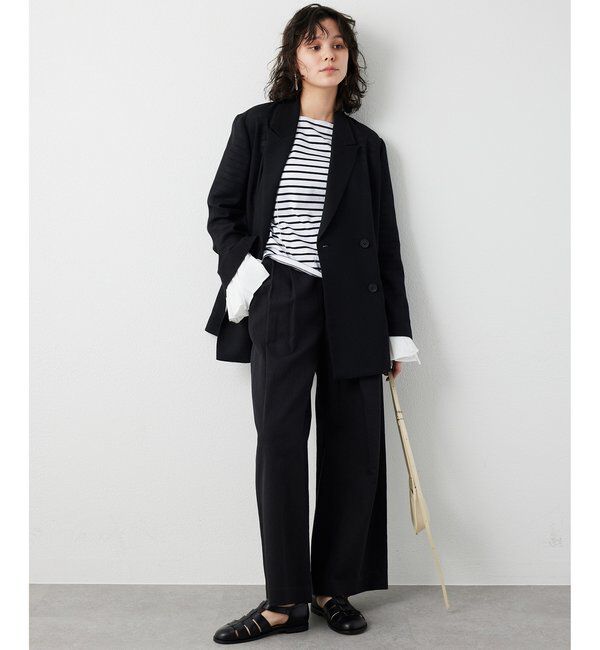 THE PAUSE「【THE PAUSE】フレアカフスボーダープルオーバー」|Tシャツ・カットソー|