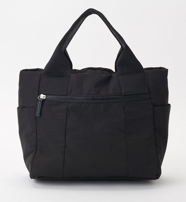  「【ポケット７個/ショルダー付/A4対応】スクエア樹脂パーツトートバッグ M」|トートバッグ|