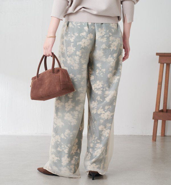  「シアーレイヤードフラワー柄パンツ」|チノ|