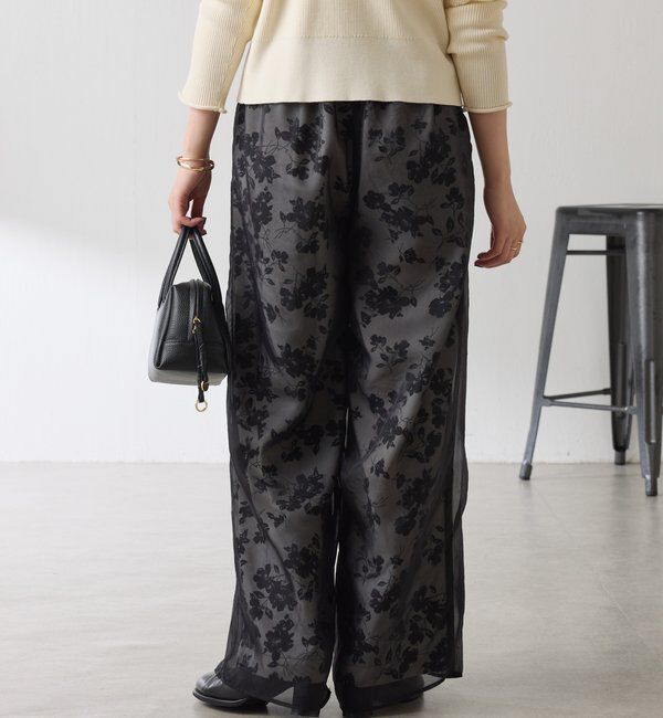  「シアーレイヤードフラワー柄パンツ」|チノ|