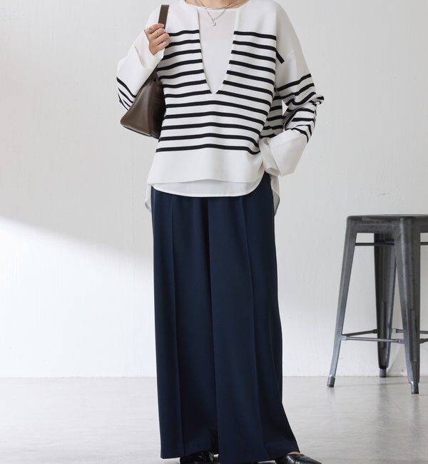  「ジャージワイドパンツ」|チノ|