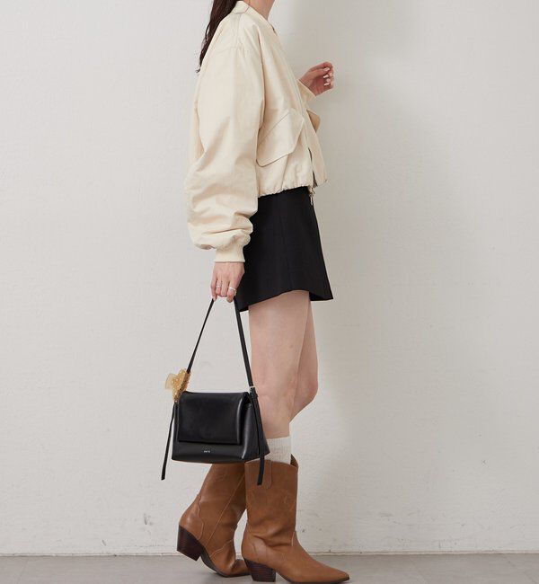  「サテンショートブルゾン」|ブルゾン・スタジャン|