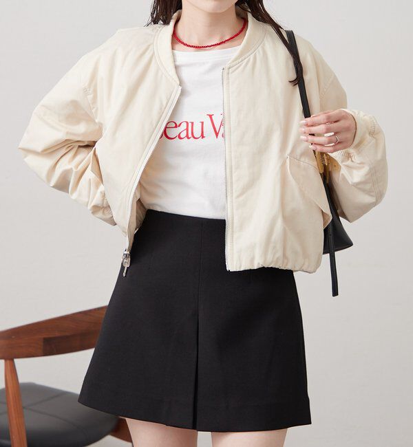  「サテンショートブルゾン」|ブルゾン・スタジャン|