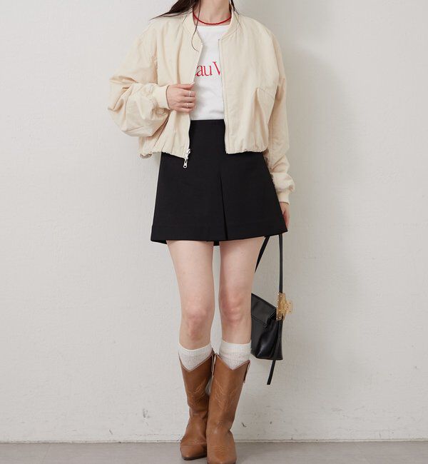  「サテンショートブルゾン」|ブルゾン・スタジャン|