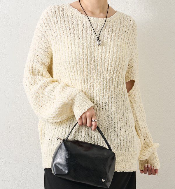  「スラブヤーンスリットニット」|ニット・セーター|
