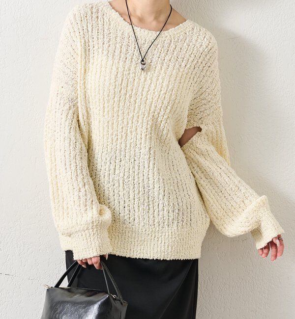  「スラブヤーンスリットニット」|ニット・セーター|