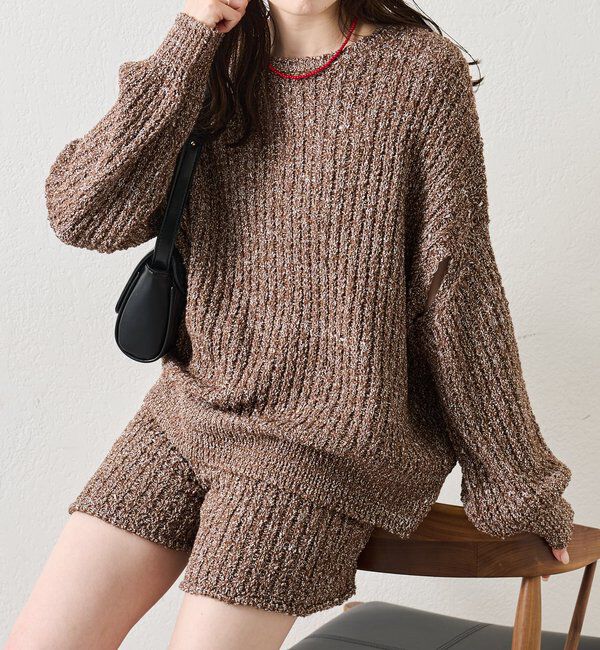  「スラブヤーンスリットニット」|ニット・セーター|