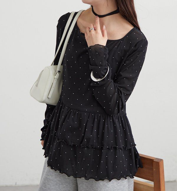  「26SSドットティアードプルオーバー」|Tシャツ・カットソー|