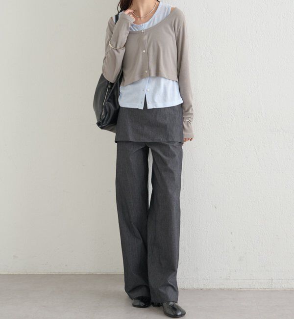  「配色レイヤードロングTシャツ」|Tシャツ・カットソー|