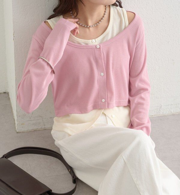  「配色レイヤードロングTシャツ」|Tシャツ・カットソー|