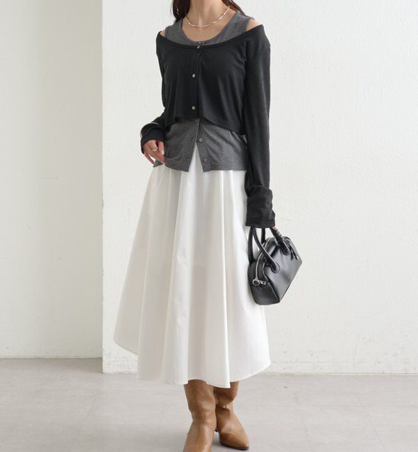  「配色レイヤードロングTシャツ」|Tシャツ・カットソー|