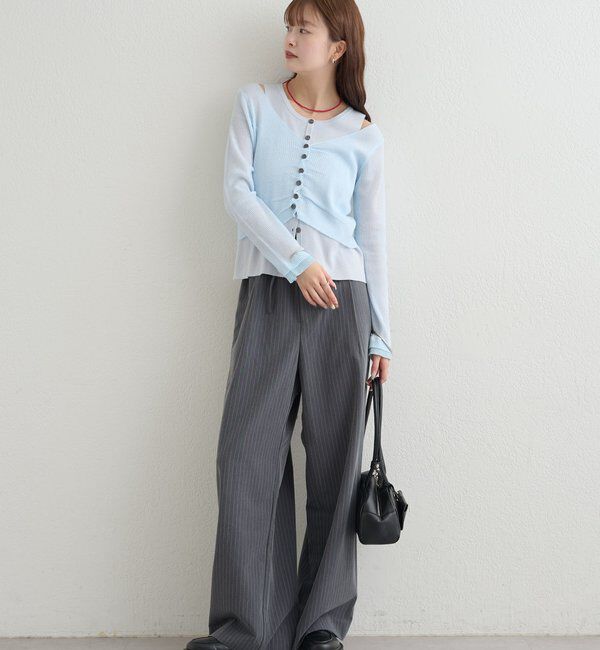  「ショルダースリットレイヤードニット」|ニット・セーター|