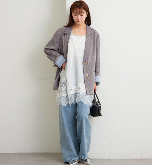  「レースパネルキャミチュニック」|シャツ・ブラウス|