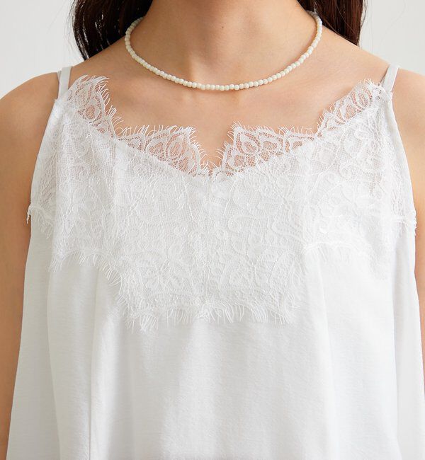  「レースパネルキャミチュニック」|シャツ・ブラウス|