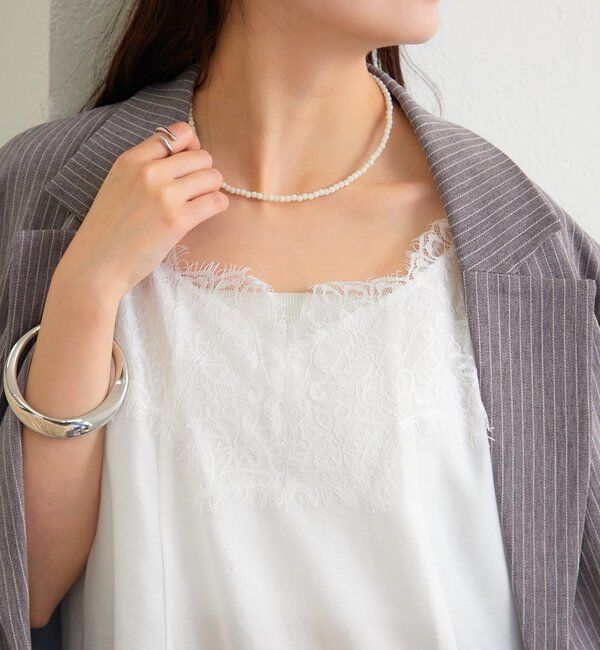  「レースパネルキャミチュニック」|シャツ・ブラウス|