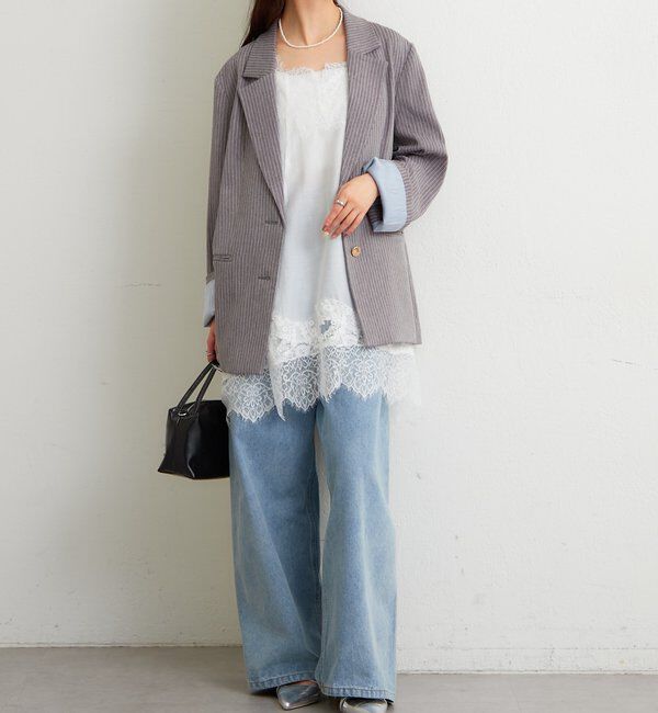  「レースパネルキャミチュニック」|シャツ・ブラウス|