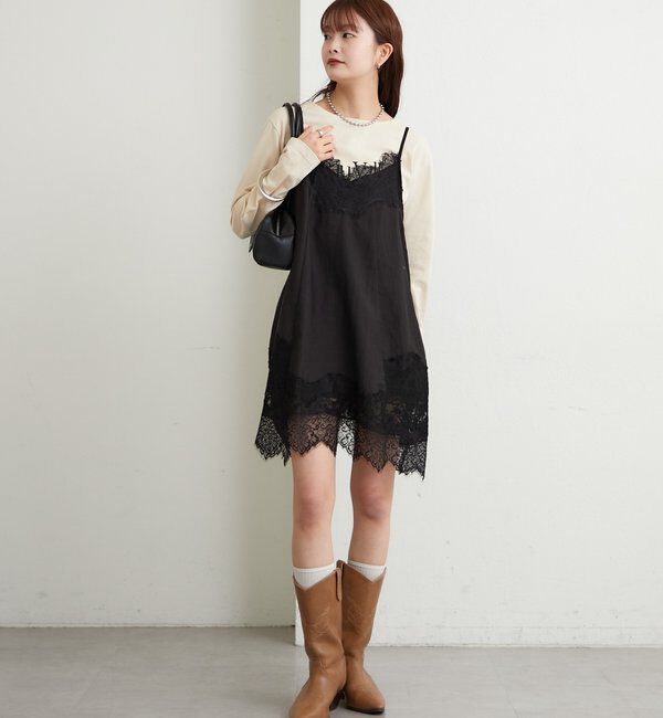  「レースパネルキャミチュニック」|シャツ・ブラウス|
