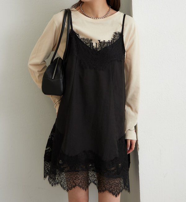  「レースパネルキャミチュニック」|シャツ・ブラウス|
