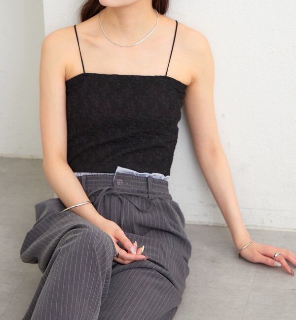  「パット付きレースキャミソール」|キャミソール|