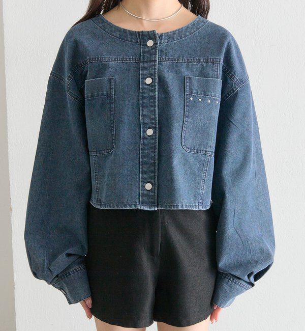  「スタッズデニムシャツジャケット」|シャツ・ブラウス|