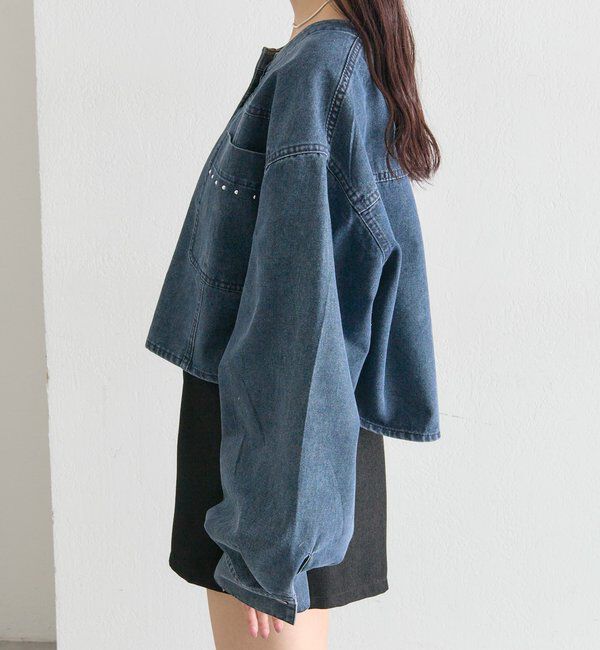  「スタッズデニムシャツジャケット」|シャツ・ブラウス|