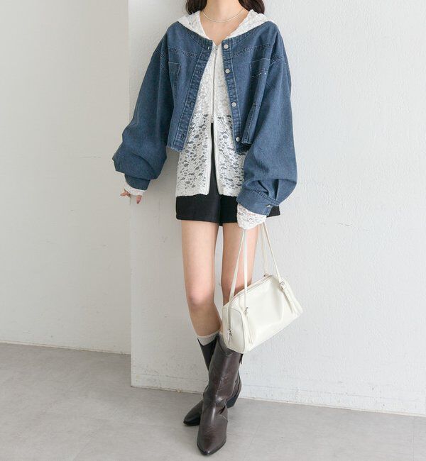  「スタッズデニムシャツジャケット」|シャツ・ブラウス|