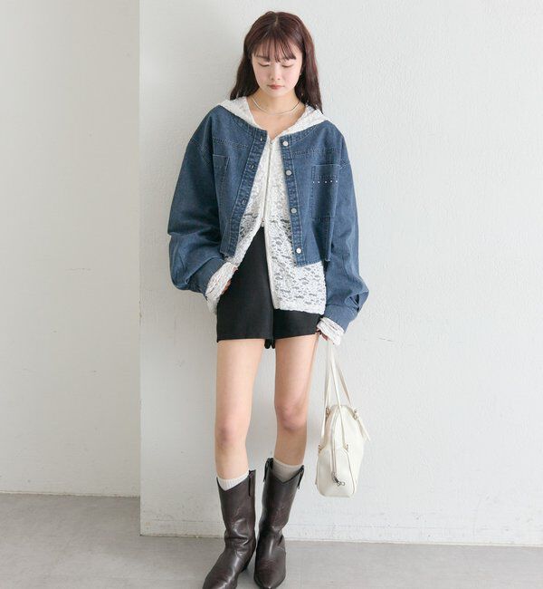  「スタッズデニムシャツジャケット」|シャツ・ブラウス|