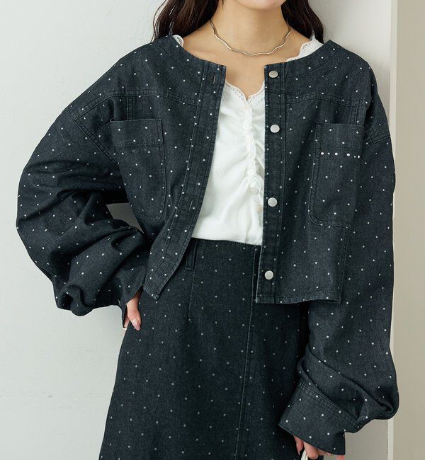  「スタッズデニムシャツジャケット」|シャツ・ブラウス|