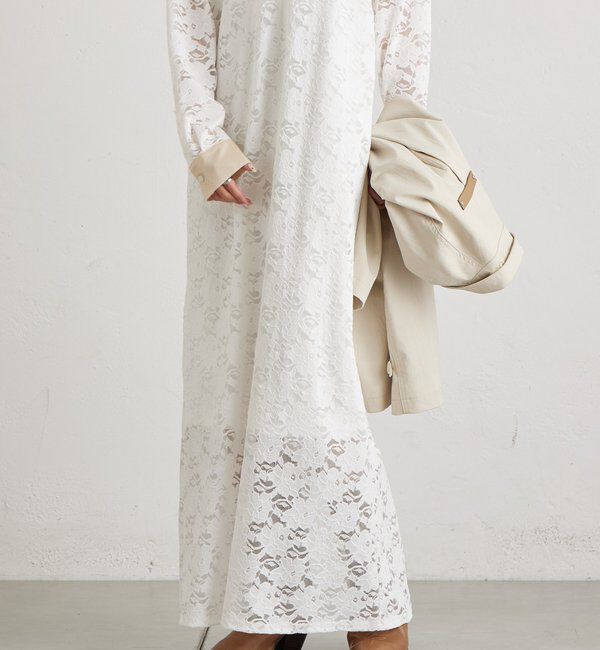  「襟付きレースワンピース」|ワンピース|