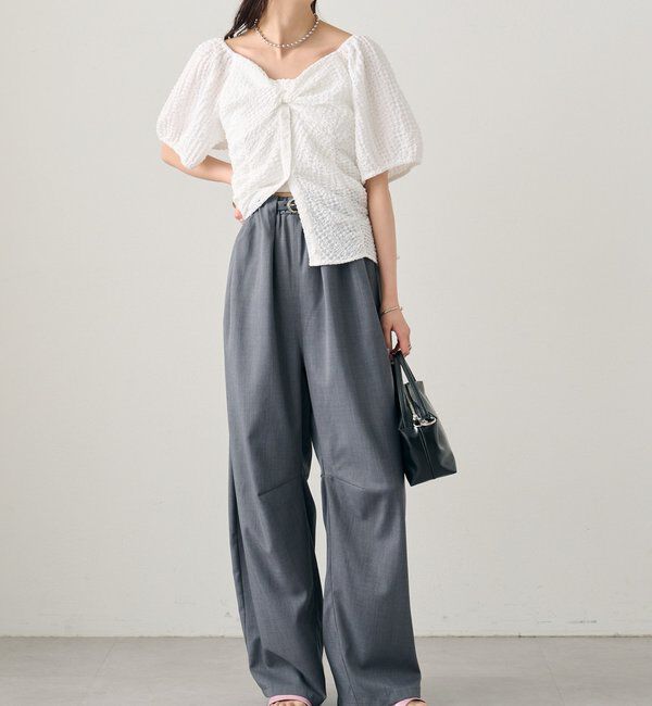  「ハートネックパフブラウス」|シャツ・ブラウス|