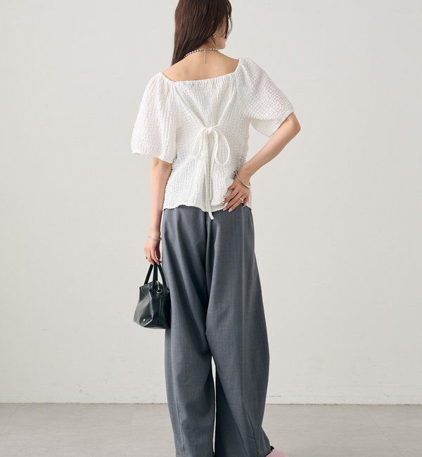  「ハートネックパフブラウス」|シャツ・ブラウス|