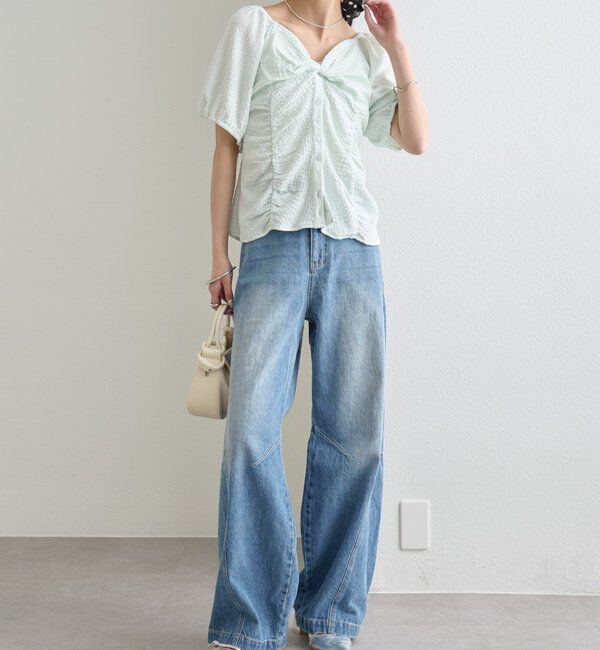  「ハートネックパフブラウス」|シャツ・ブラウス|