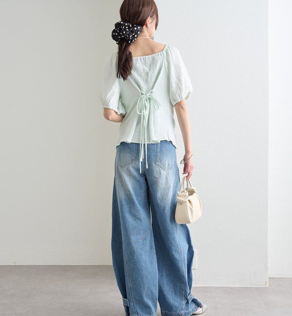  「ハートネックパフブラウス」|シャツ・ブラウス|