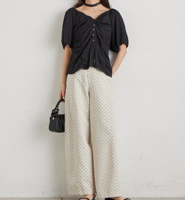  「ハートネックパフブラウス」|シャツ・ブラウス|