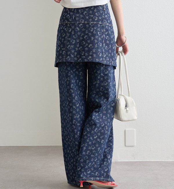  「フラワーデニムラップスカート」|スカート|