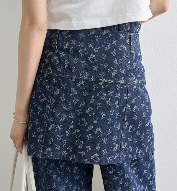  「フラワーデニムラップスカート」|スカート|