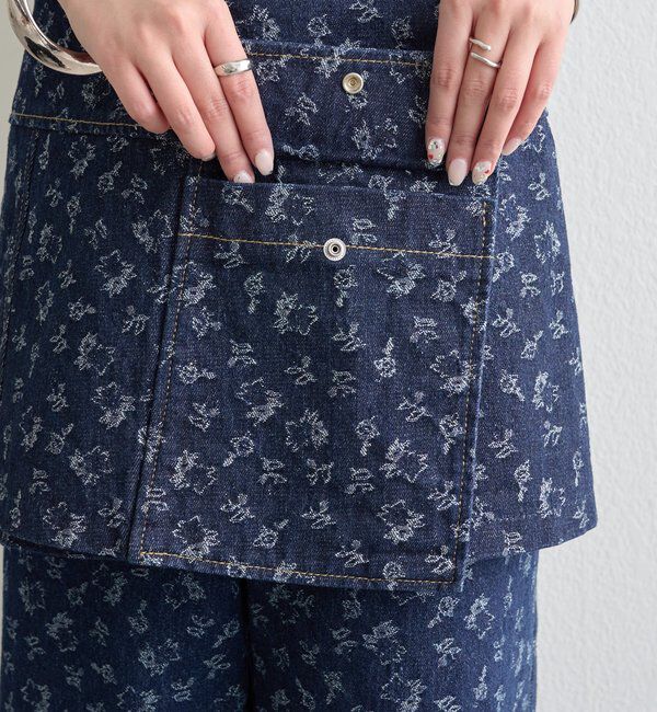  「フラワーデニムラップスカート」|スカート|