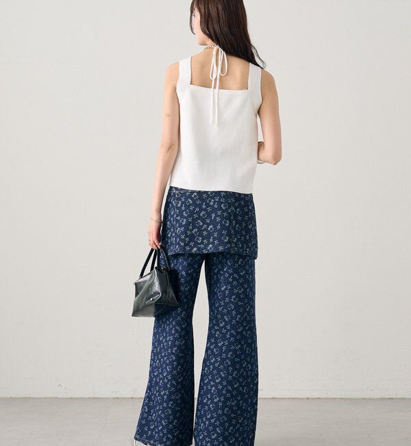  「フラワーデニムラップスカート」|スカート|