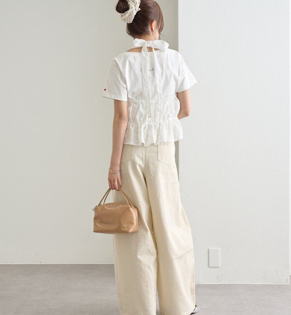  「コットン刺繍ホルターネック」|シャツ・ブラウス|