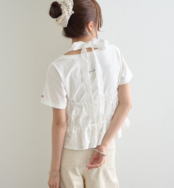  「コットン刺繍ホルターネック」|シャツ・ブラウス|