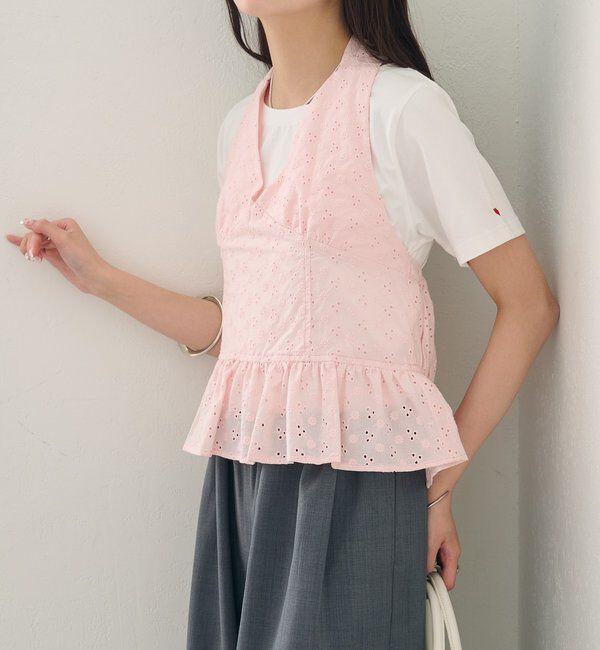  「コットン刺繍ホルターネック」|シャツ・ブラウス|