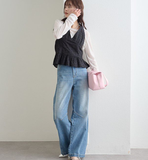  「コットン刺繍ホルターネック」|シャツ・ブラウス|