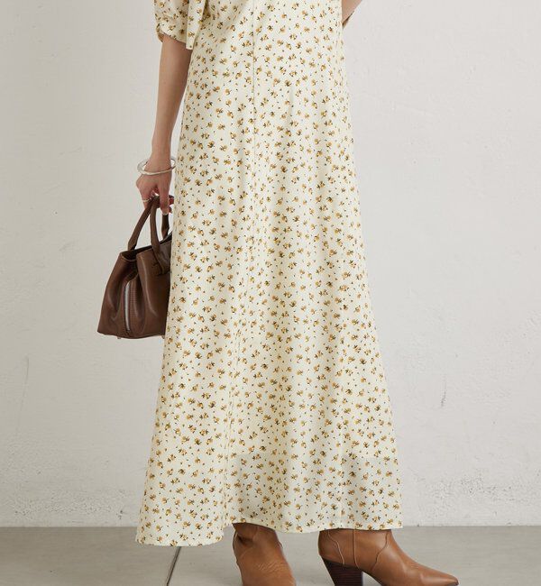  「襟付きフラワーワンピース」|ワンピース|