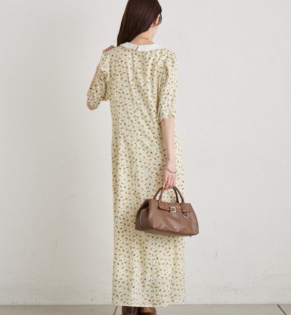  「襟付きフラワーワンピース」|ワンピース|