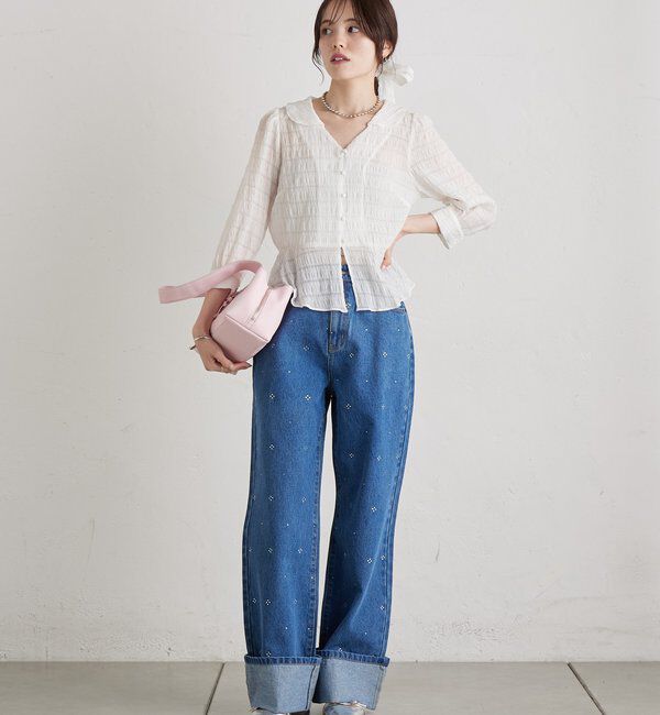  「ラインストーンデニム」|デニム|