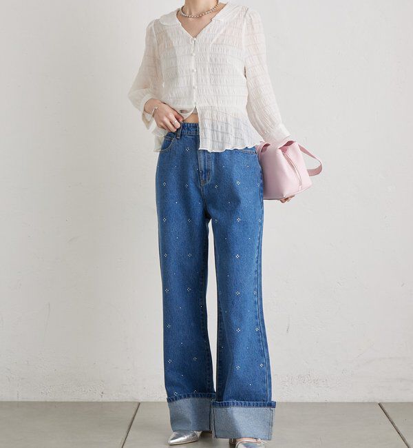  「ラインストーンデニム」|デニム|