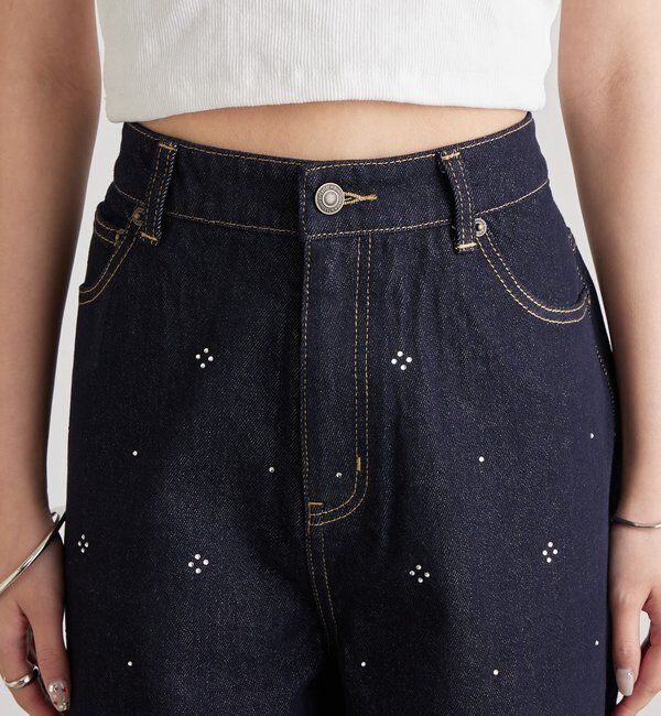  「ラインストーンデニム」|デニム|
