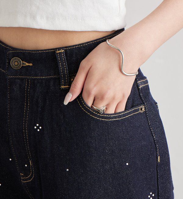  「ラインストーンデニム」|デニム|