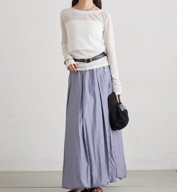  「ストライプバルーンスカート」|スカート|
