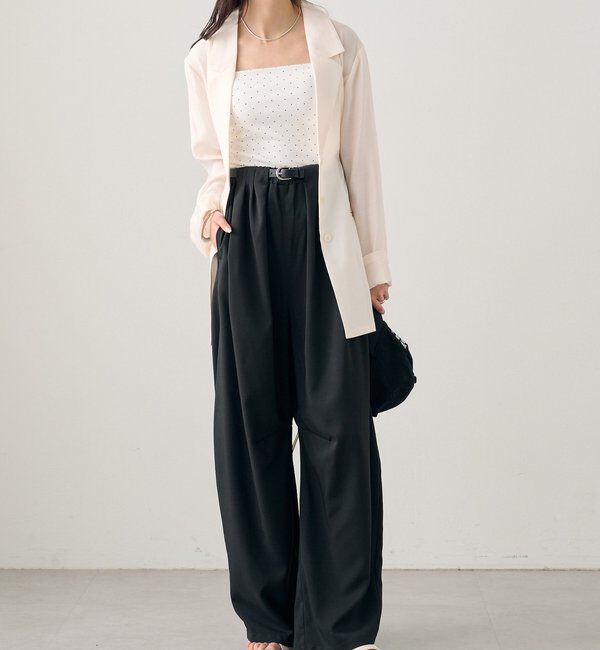  「ベルト付きボリュームスラックス」|チノ|